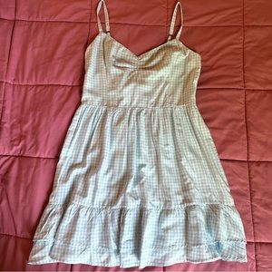 NWT!✨ Hollister Tie-Back Light Blue Gingham Sundress🩵